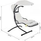 Tumbona tipo hamaca con toldo Outsunny color Crema, , large image number null