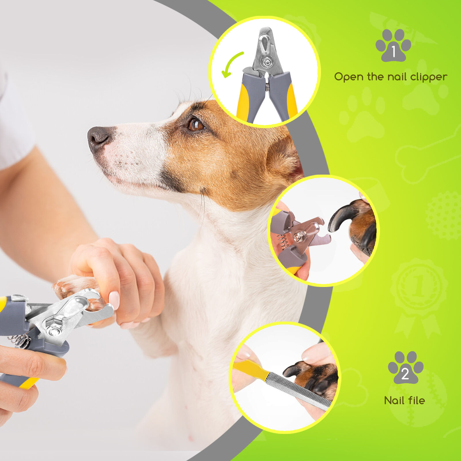 Nobleza Cortau&ntilde;as Perro y Gato con Mascota Protector de Seguridad para Evitar Cortes excesivos, Acero Inoxidable Alicates U&ntilde;as Profesionales para Mascotas Perros, Gatos, Conejas, , large Imagen numero 5