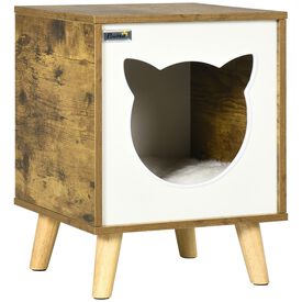Pawhut Caseta de Madera para gatos