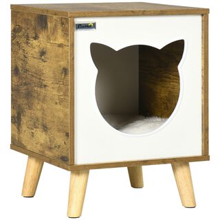 Pawhut Caseta de Madera para gatos