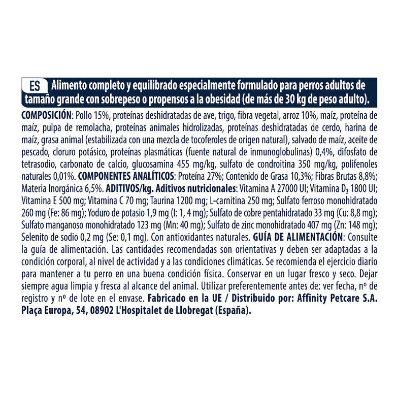 Affinity Advance Maxi Light Pollo y Arroz pienso para perros, , large image number null
