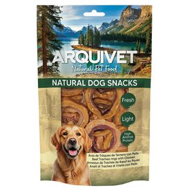 Snacks para perro - Aros de tr&aacute;quea de ternera con pollo 100gr, Natural Dog Snacks - Arquivet