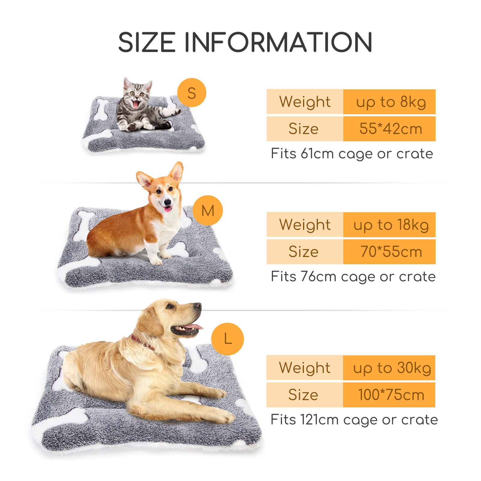 Nobleza Colchonetas para Camas para Perros, Mascotas Lavables a Mano y Lavables a M&aacute;quina Manta para Perros, Mantas C&aacute;lidas De para Gatos y Perros para Camas De Perros, Sof&aacute;s 55 &times; 42 cm, , large Imagen numero 3