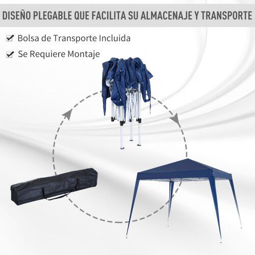 Carpa plegable Pop Up para jard&iacute;n color Azul, , large Imagen numero 5