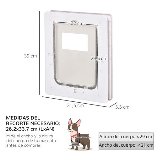 PawHut puerta de seguridad para mascotas, , large Imagen numero 3
