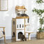 PawHut Árbol para Gatos Roble y Blanco, , large indicador imagen numero 2