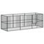 vidaXL Corralito para perros con 4 paneles acero galvanizado negro, , large indicador imagen numero 9