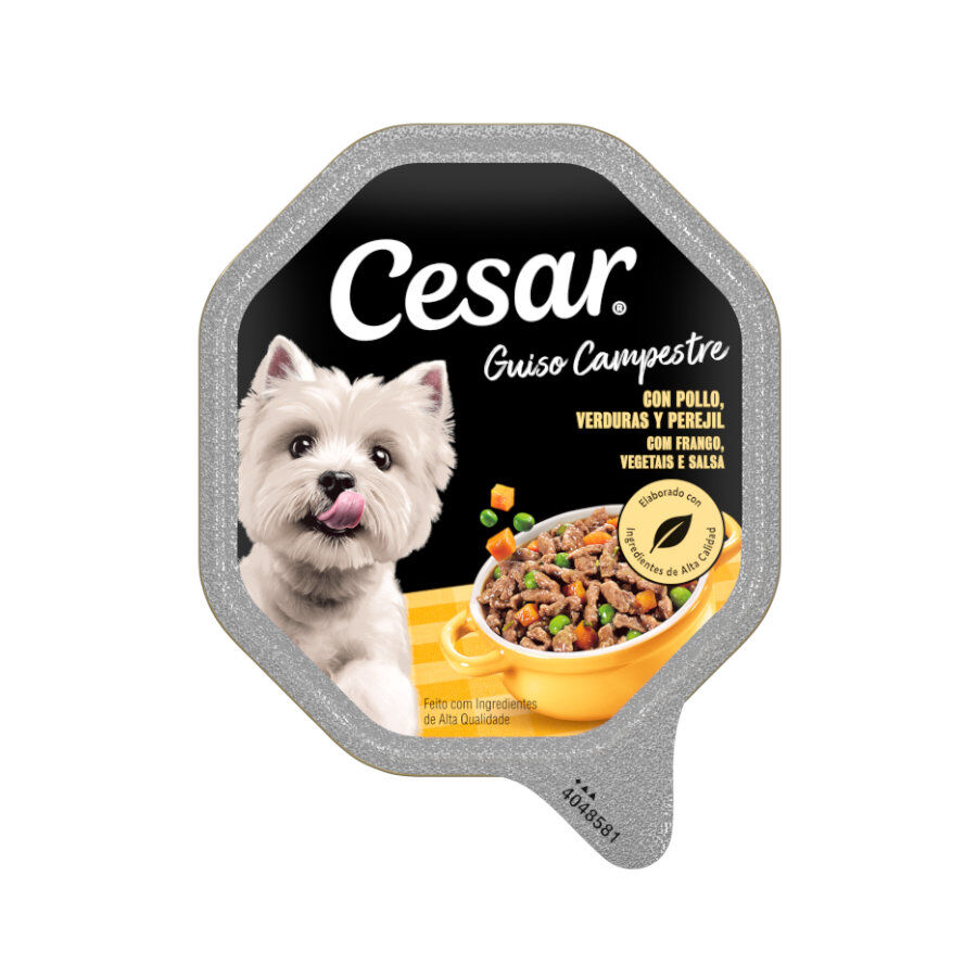 150 g Cesar Guiso Campestre Pollo y Verduras tarrina para perros, , large Imagen numero 1