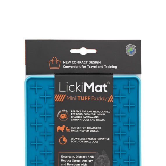 Comedero LickiMat Mini Tuff Buddy Azul para perro, , large Imagen numero 1