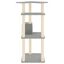 vidaXL Rascador para gatos con postes de sisal gris claro 123 cm, , large indicador imagen numero 3