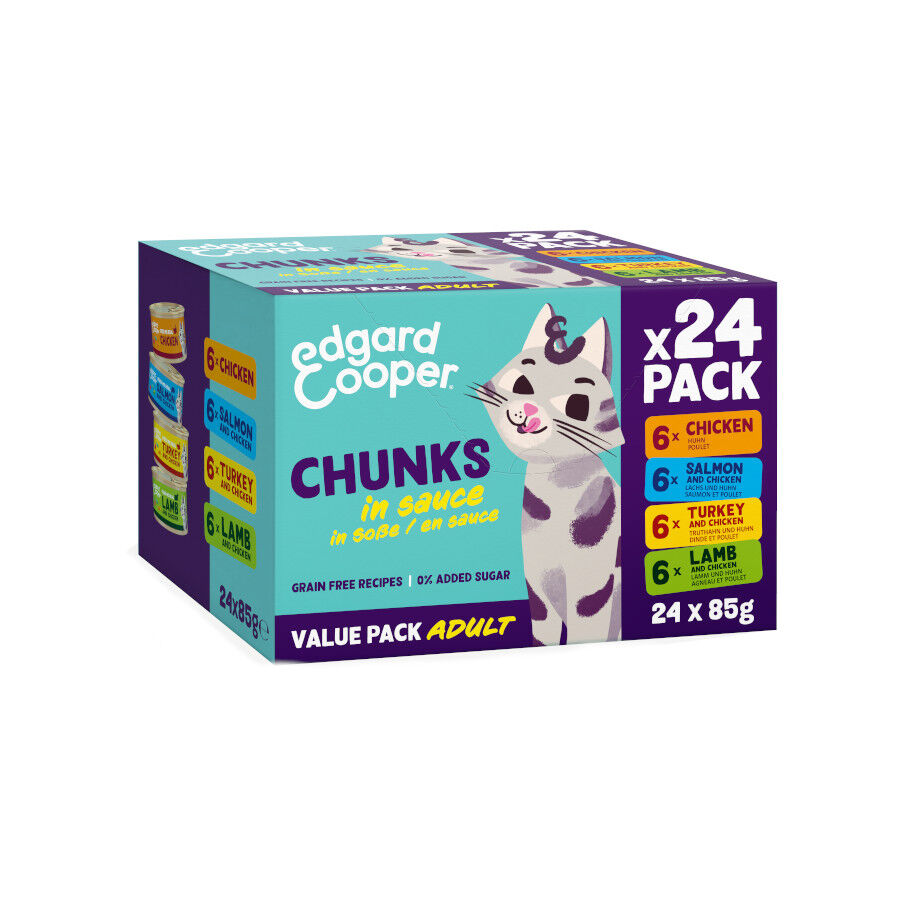 Edgard &amp; Cooper multipack chunks comida para gatos thumbnail