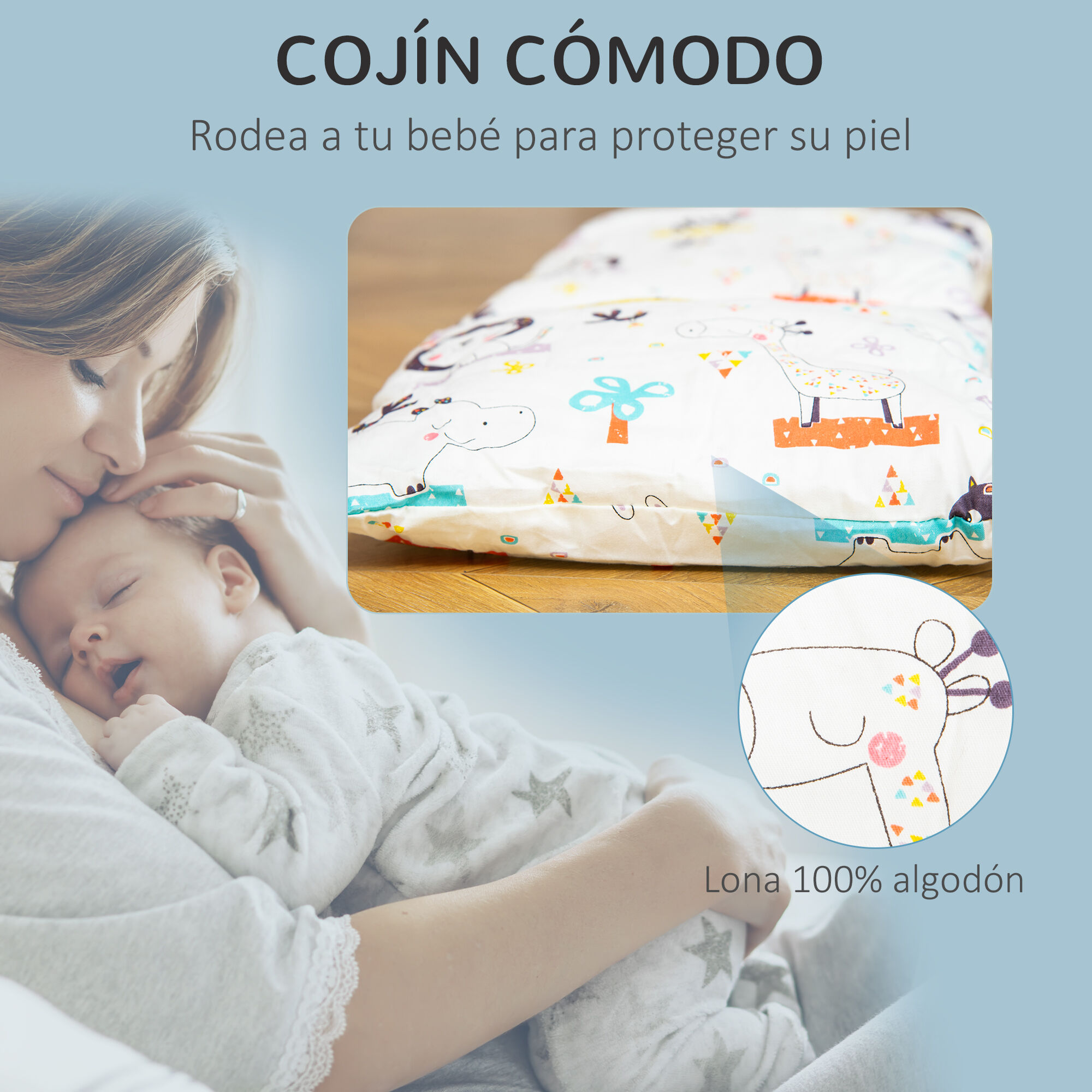 Outsunny Columpio para Beb&eacute; Columpio de Madera Infantil con Altura Ajustable Coj&iacute;n Acolchado y Cintur&oacute;n de Seguridad para Interior Exterior Carga M&aacute;x. 80 kg 70x45x160 cm Gris, , large Imagen numero 5