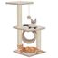 VidaXL Rascador con postes de sisal para gatos color Beige, , large indicador imagen numero 1