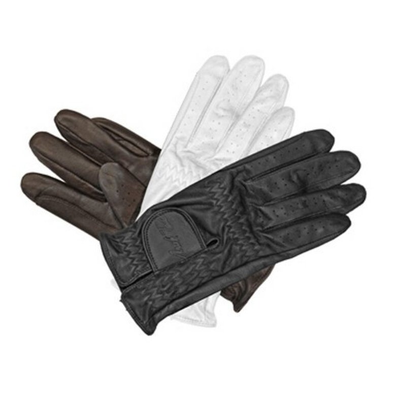 Guantes infantiles de cuero para equitación color Negro, , large image number null