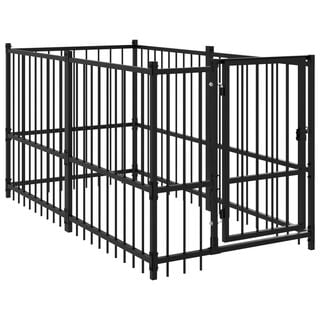 VidaXL Perrera Pequeña con puerta para perros