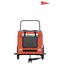 vidaXL Remolque bicicleta para perros hierro tela Oxford naranja gris, , large indicador imagen numero 13