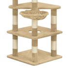 Rascador con postes recubiertos de sisal para gatos color Beige, , large image number null