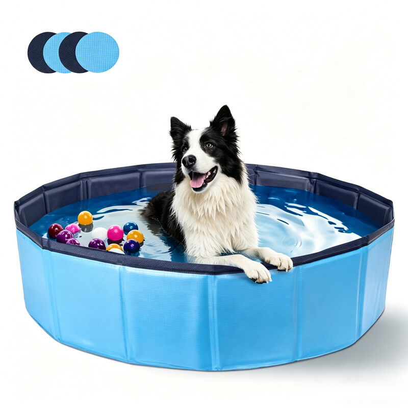 Nobleza Piscina Plegable para Perros 80x20 cm &ndash; Ba&ntilde;era Antideslizante con Paneles de PP R&iacute;gido &ndash; Ideal para Mascotas Peque&ntilde;as &ndash; Azul, , large Imagen numero 6