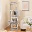 COSTWAY Árbol para Gatos de Múltiples Niveles, Torre de Gatos de 176 cm con Perchero Superior, Cesta Cama, Hamaca, Poste para Rascar, Plataformas, Juguetes Colgantes, Centro de Actividades para Gatos, , large indicador imagen numero 3