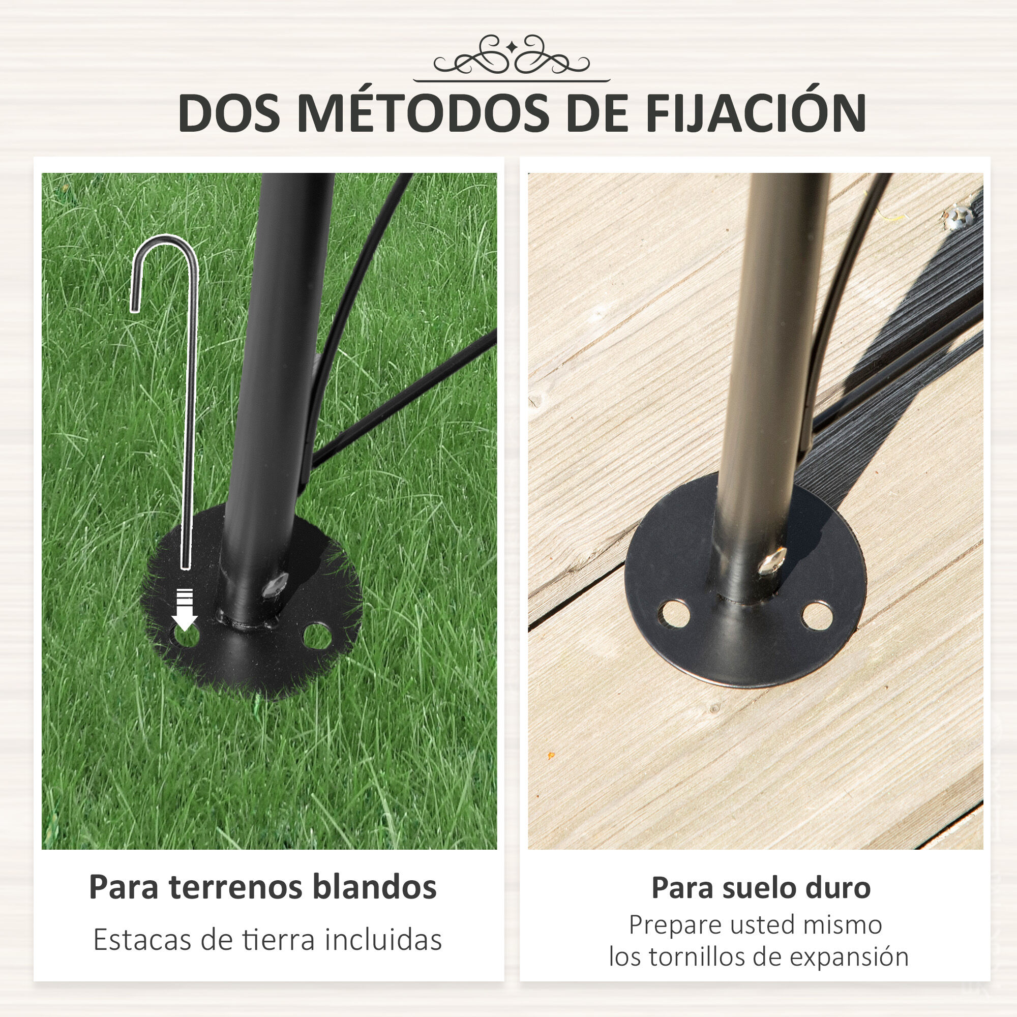 Outsunny Arco de Jard&iacute;n Negro, , large Imagen numero 5