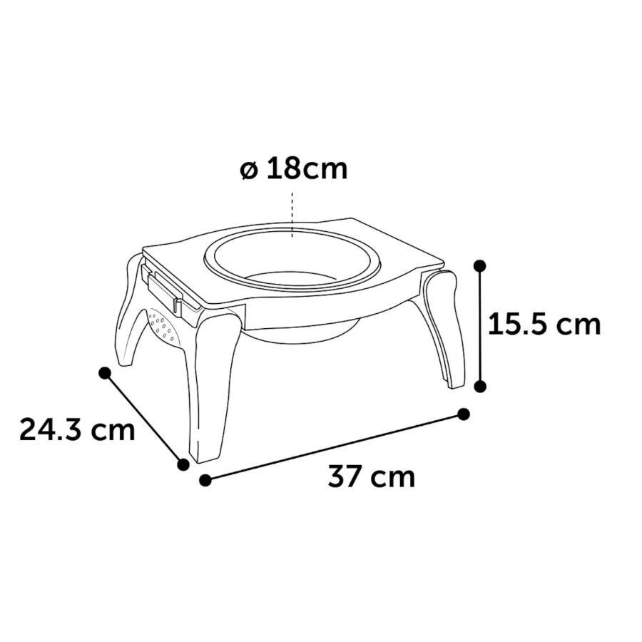 Flamingo Lilo Comedero y Bebedero De Viaje Gris para perros, , large Imagen numero 7