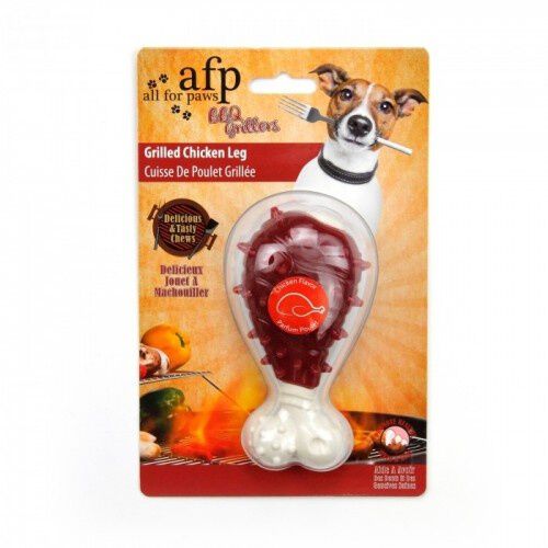 All for paws grillers bbq muslo de pollo de juguete marr&oacute;n para perros, , large Imagen numero 1