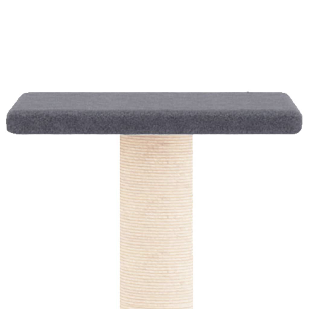 vidaXL Rascador para gatos con postes de sisal gris oscuro 73 cm, , large Imagen numero 3