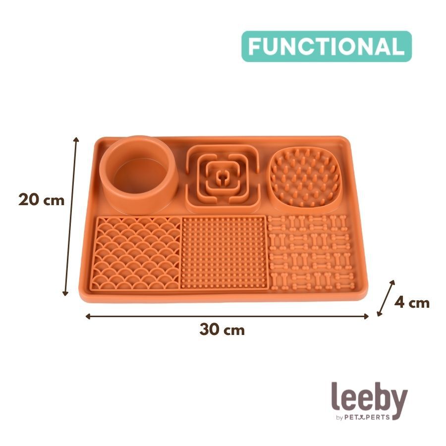 Leeby Alfombrilla de Lamer Naranja para perros y gatos, , large Imagen numero 4