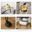 PawHut Jaula para Pájaros 50x58x145 cm Pajarera Metálica con 3 Puertas 2 Comederos 3 Perchas Bandeja Extraíble Estante Abierto y 4 Ruedas para Canarios Periquitos Negro, , large indicador imagen numero 5