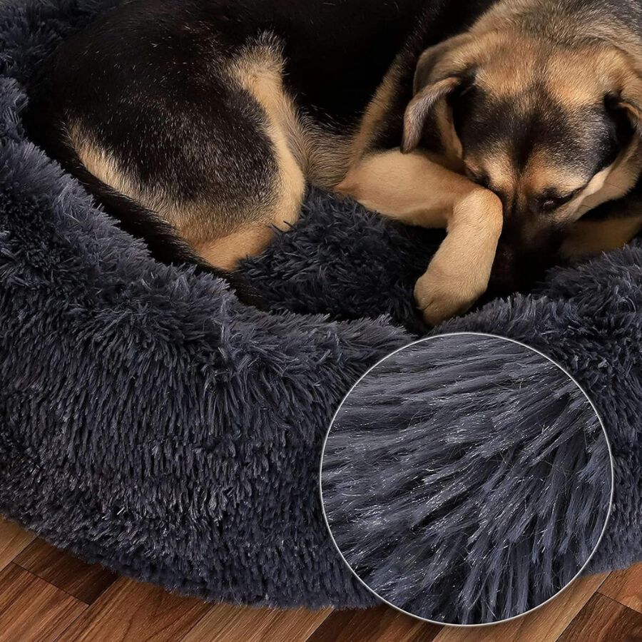EL &Aacute;TICO PETS Cama Perro Mediano y Peque&ntilde;o. Cama para Perros. Cojin Resistente y Lavable. Cama de Pelo Largo para Gatos y Otras Mascotas Medianas, 70 x 70 CM, , large Imagen numero 2