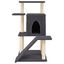 vidaXL Rascador para gatos con postes de sisal gris oscuro 97 cm, , large indicador imagen numero 3