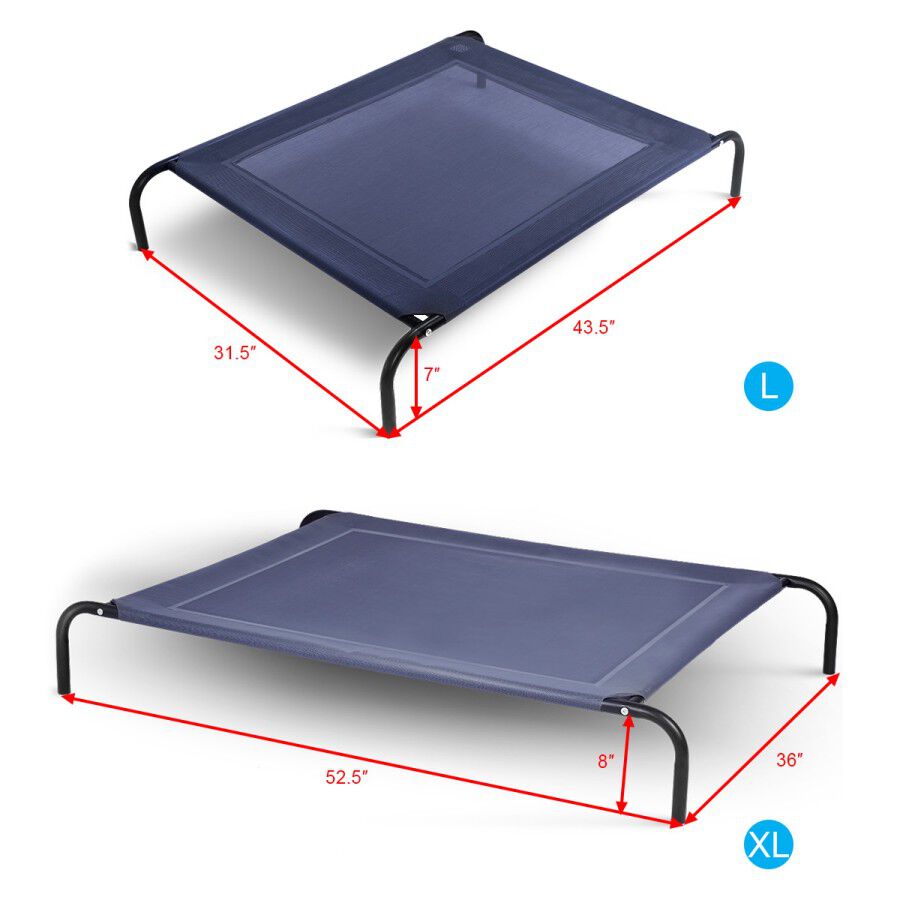 COSTWAY Cama Mascota Perro Gato para Exterior Jardin Terraza Dormir 110 x 80 x 18 CM Cama Elevada, , large Imagen numero 5
