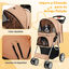 COSTWAY Cochecito para Mascotas Plegable, Cochecito de Mascotas de 4 Ruedas para Gatos/Perros, Carrito para Gatos con Cesta de Almacenamiento para Mascotas, Ventana de Malla, impermeable (Beige), , large indicador imagen numero 3