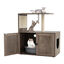 COSTWAY 2 en 1 Rascador para Gatos, Caja de Arena Oculta para Gatos, Árbol para Gatos de Madera con Poste Rascador de Sisal, Bola Colgante y Alfombrilla, Plataforma Superior, Baño Oculto para Gatos, , large indicador imagen numero 1