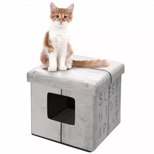 Cama otomana de mascota Sleep Hide Play color Blanco, , large Imagen numero 2