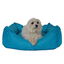 Cama para perros Salud con borde mullido en azul, , large indicador imagen numero 1
