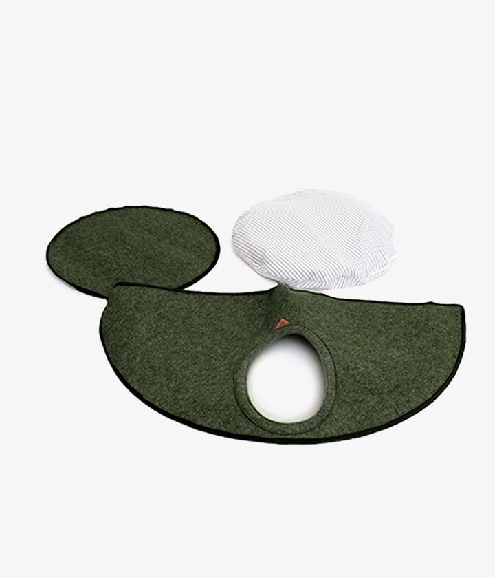 Pet and Co Cueva De Cama De Fieltro Oliva Tonto - Perros, , large Imagen numero 3