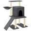 vidaXL Rascador para gatos con postes de sisal gris oscuro 96,5 cm, , large indicador imagen numero 1