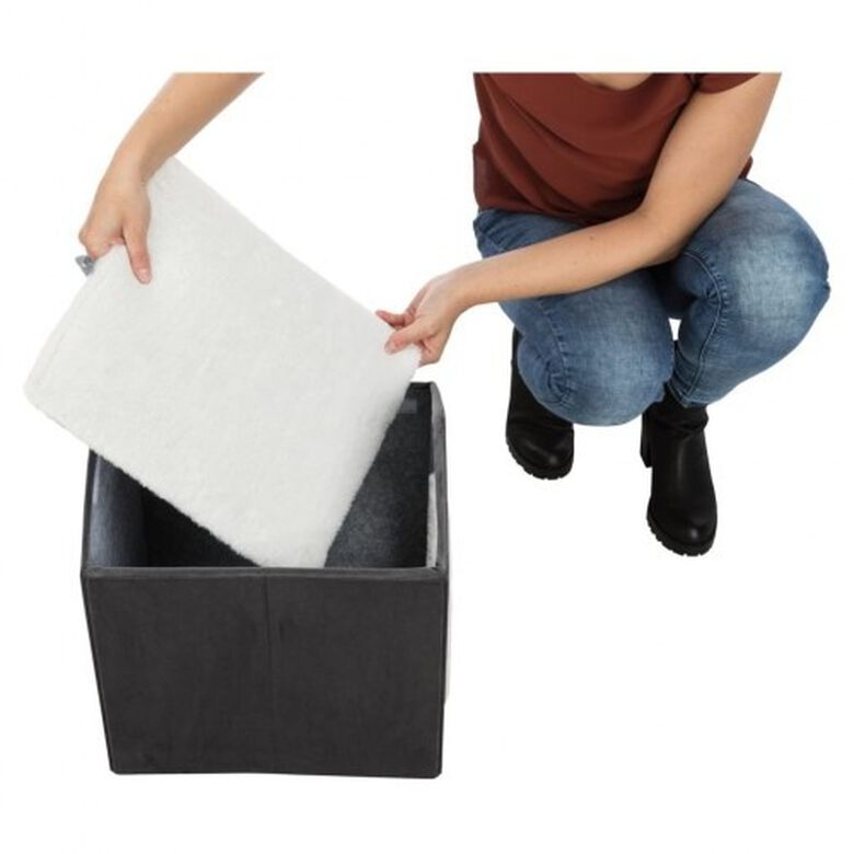 Trixie Livia Cama Cueva Gris para perros y gatos thumbnail