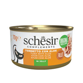 Schesir Filetes de Atún con Aloe en Gelatina lata para gatos