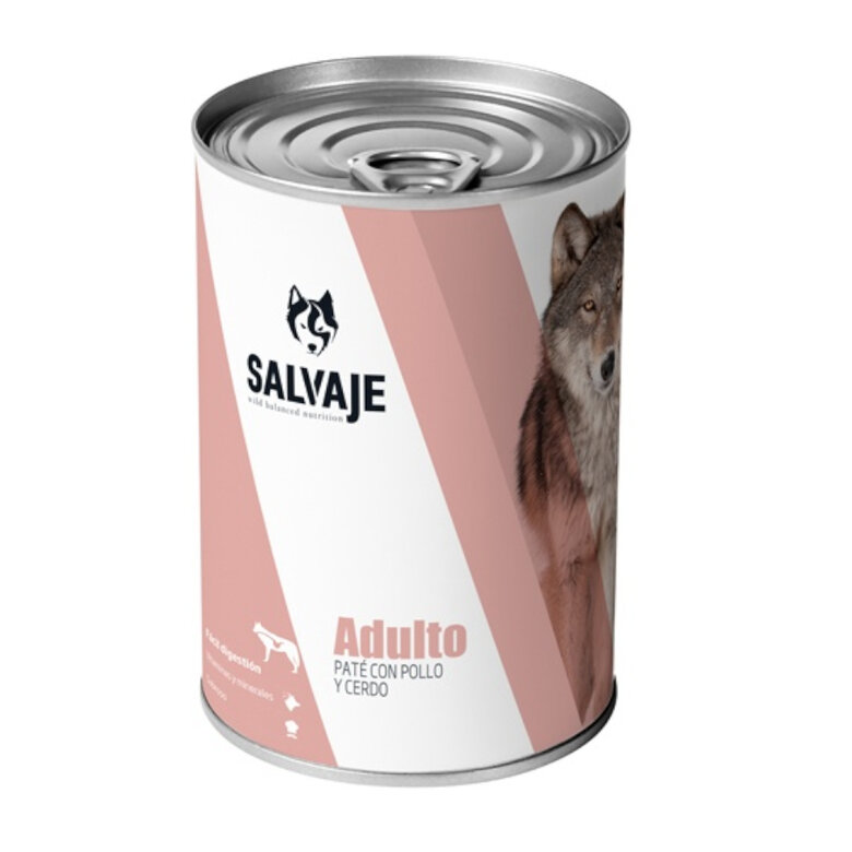 12 latas x 1.2 kg Salvaje Adulto Pollo y Cerdo en paté lata para perros ¡Pack ahorro!