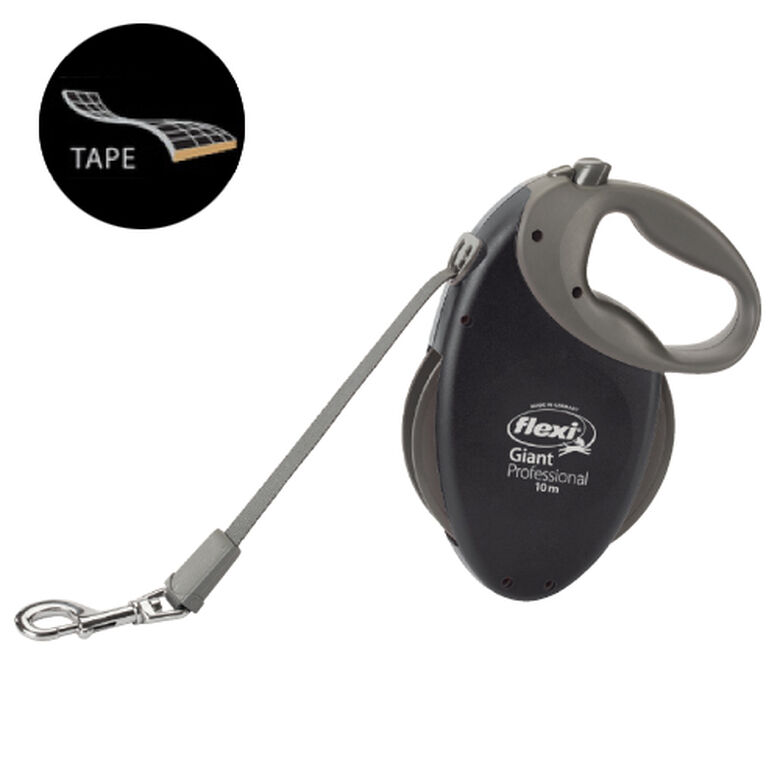 Flexi Cinta profesional 10 metros negra para perros grandes thumbnail