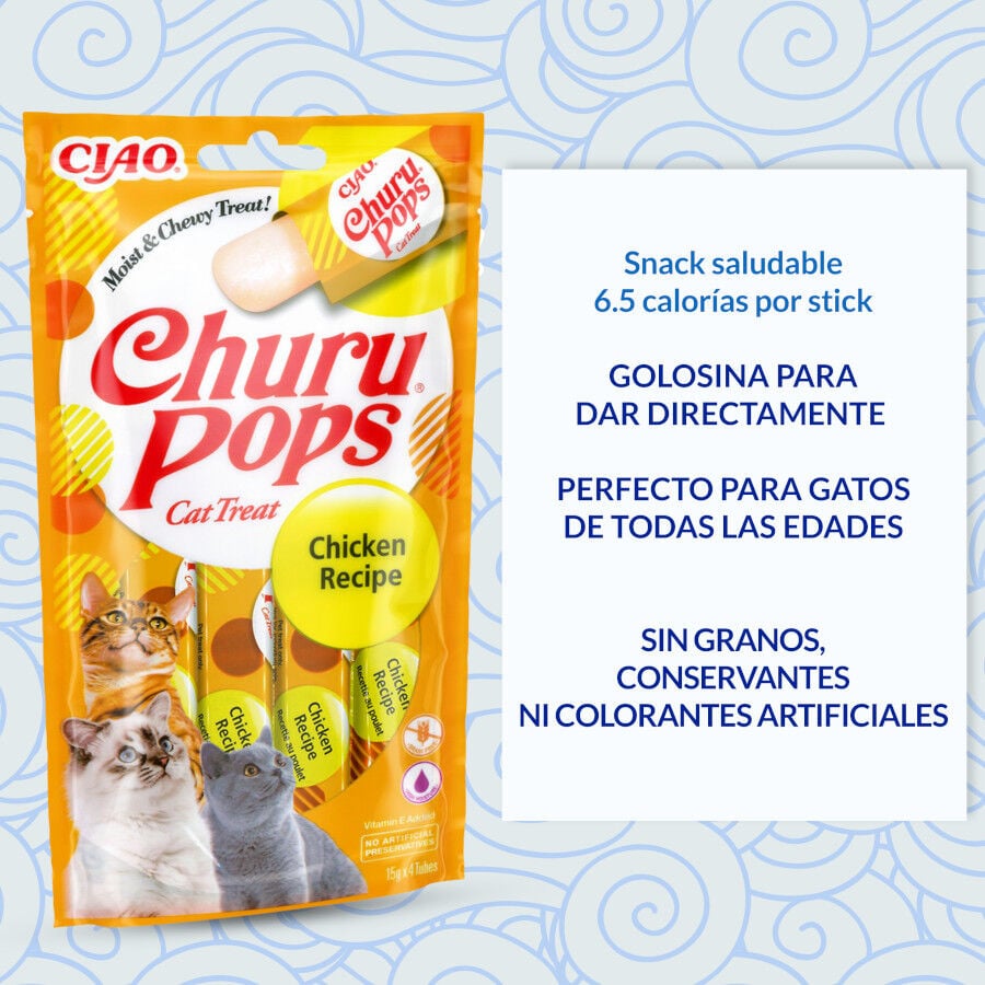 4 sobres x 15 g Churu Palitos Pops de Pollo para gatos, , large Imagen numero 4