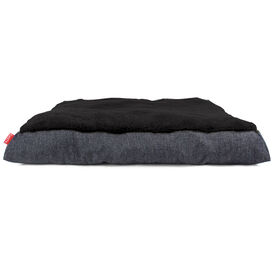 Gauty Cama Denim y pelo negro y azul para Perros y Gatos