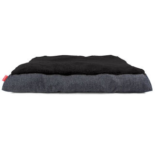 Gauty Cama Denim y pelo negro y azul para Perros y Gatos