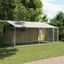 vidaXL Jaula de perros techo y puerta acero galvanizado gris 2x2x2 m, , large indicador imagen numero 18