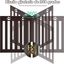 COSTWAY Barrera de Seguridad Plegable para Perros Mascotas Valla Protección para Habitación Puerta Escalera (Marrón, 4 paneles), , large indicador imagen numero 3
