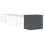 vidaXL Caseta perros con corral acero galvanizado gris 214x1069x181 cm, , large indicador imagen numero 4