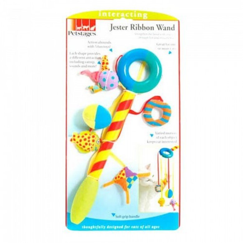 Varita de juguete con cuerda modelo Jester para gatos Multicolor, , large image number null