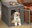 Jaula para Perros Confort Modelo Arkansas - Perrera de Interior - Fabricado con ECOFLEX - Cuatro Colores y Tres tamaños a Elegir (Gris, M (74,9x53,6x64cm)), , large indicador imagen numero 2